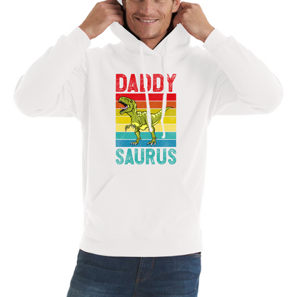 Daddy Saurus Funny T-Rex Father's Day Vintage Dinosaur Animal Unisex Hoodie