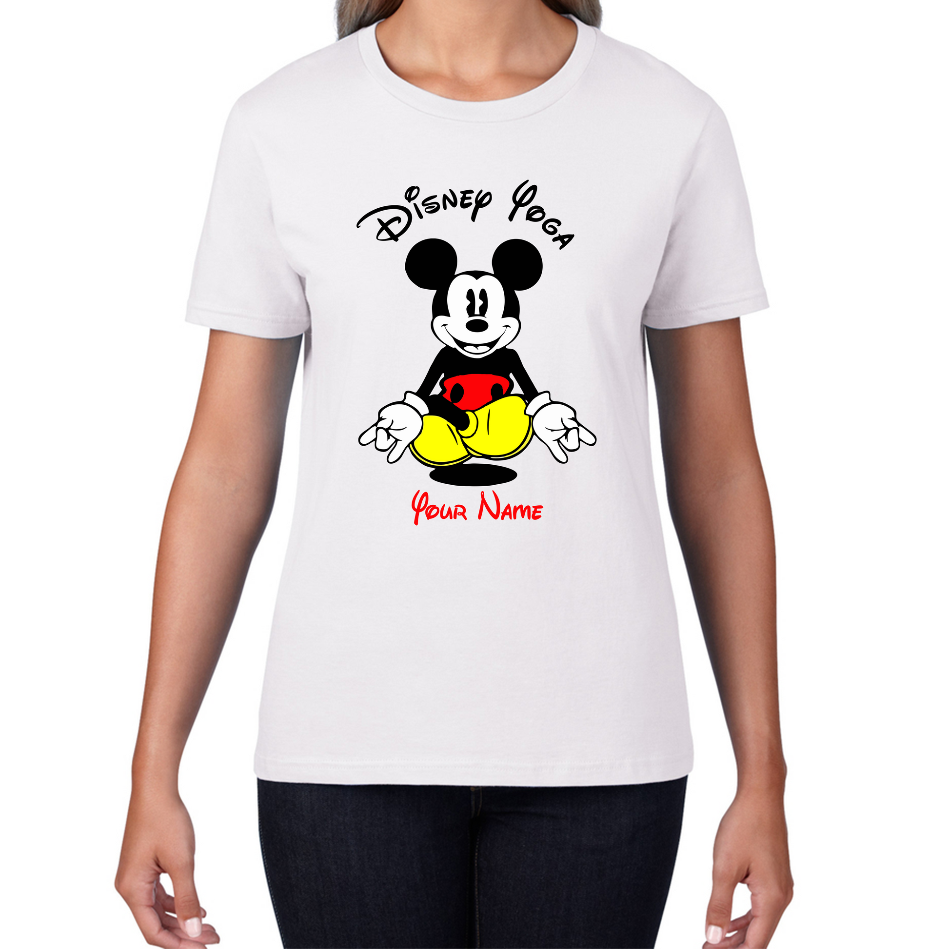 Personalised Disney Mickey Mouse Yoga T Shirt