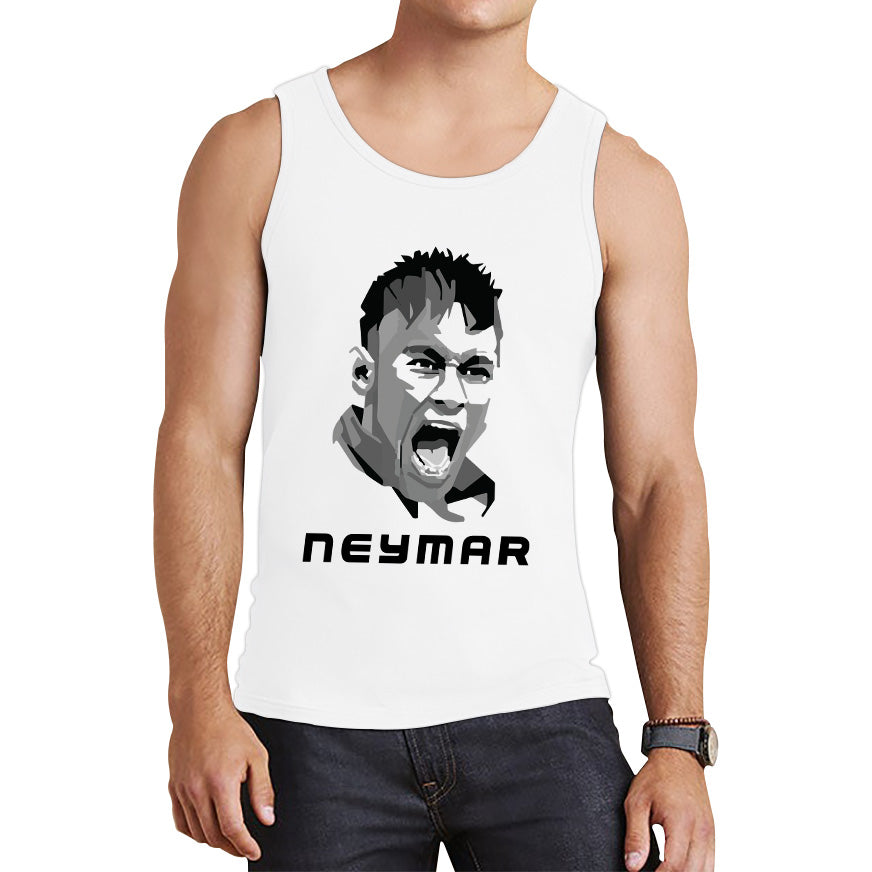 Football Player Retro Style Portrait Brazil Soccer Player Brazilian Professional Footballer Sports Champion Tank Top