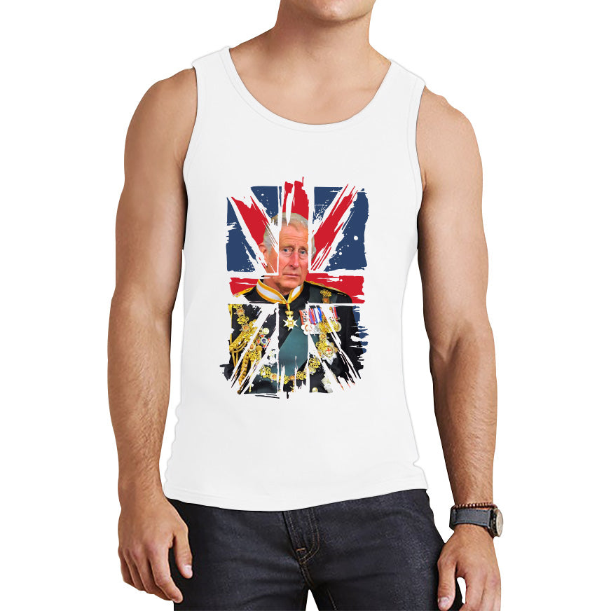 Distressed British Flag King Charles III Coronation Ruling Monarch Of England United Kingdom His Majesty Tank Top