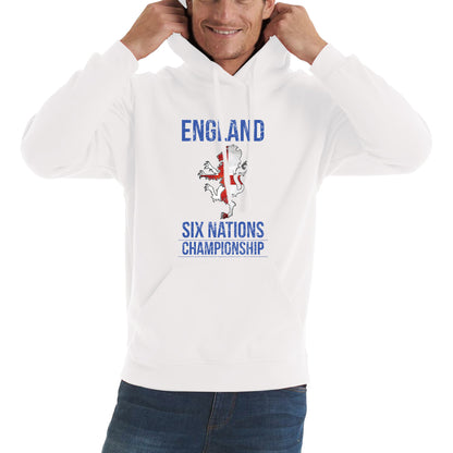 England Flag Logo Rugby Cup English Support World Six Nations Championship Unisex Hoodie