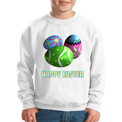 Happy Easter Bunny Colorful Egg Easter Bunny Egg Happy Easter Day Kids Jumper