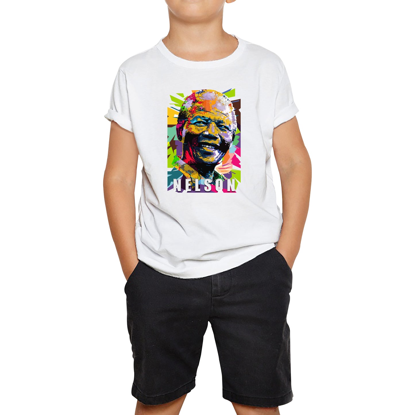 Nelson Mandela African freedom justice Political Leader Former President of South Africa Kids Tee