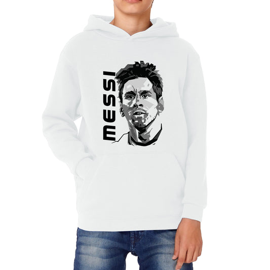 Football Player Retro Style Portrait Soccer Goat Argentine Professional Footballer Sports Champion Kids Hoodie