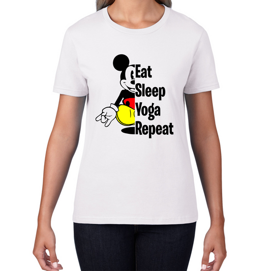 Mickey Mouse Eat Sleep Yoga Repeat Funny T Shirt