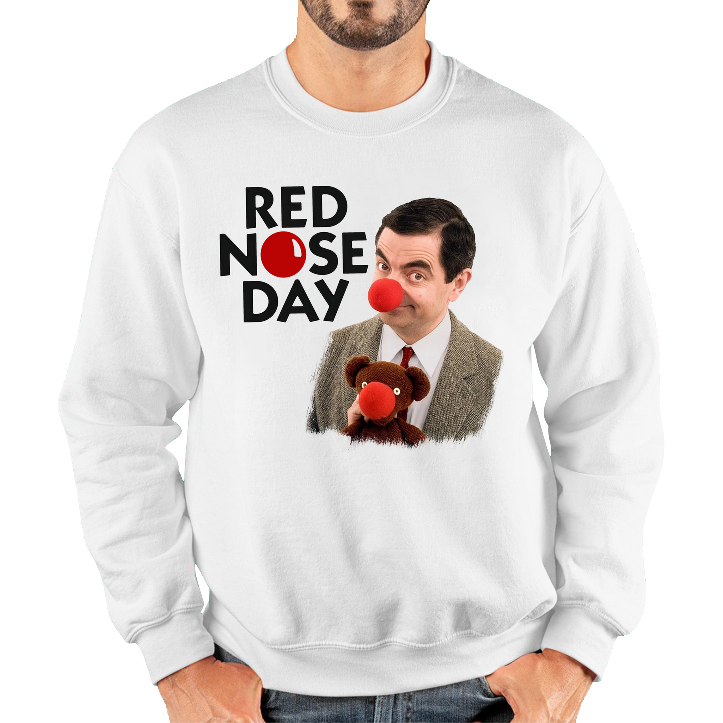 Red Nose Day Funny Mr Bean Sweatshirt