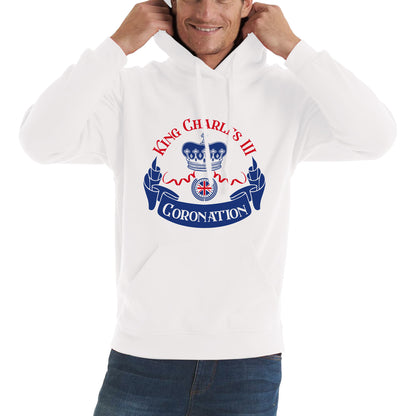 King Charles III Coronation Royal Crown CR III God Save The King Union Jack His Majesty Unisex Hoodie