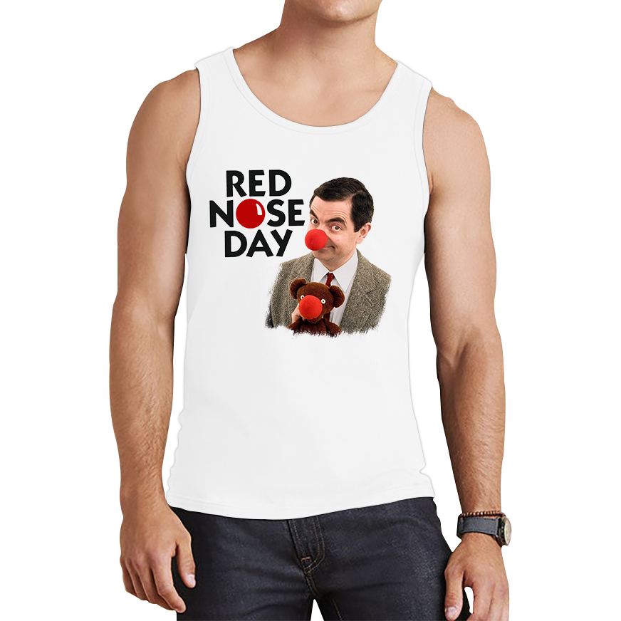 Red Nose Day Funny Mr Bean Tank Top