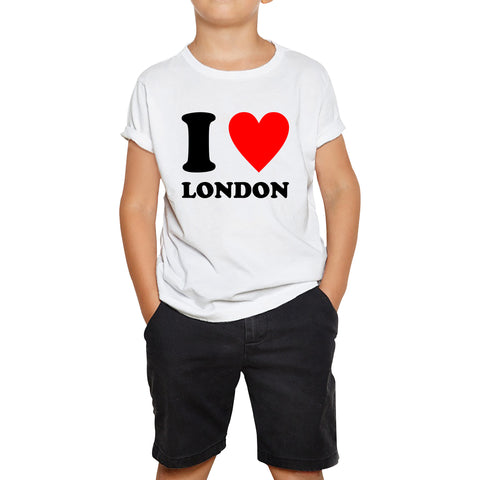 I Love London Capital of England Country Love Souvenir Great Britain Kids Tee