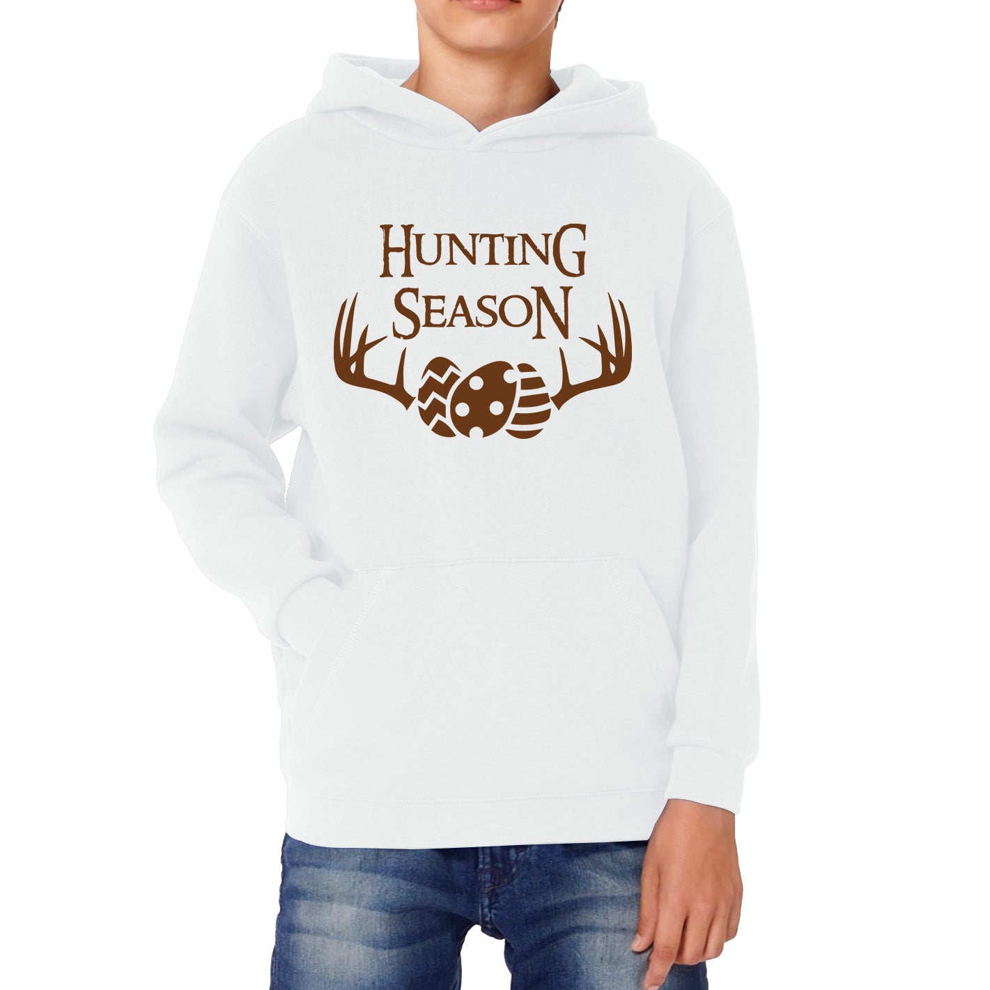 Easter Hunting Season Funny Easter Gift Rabbit Eggs Cute Bunny Deer Hunt Happy Easter Sunday Kids Hoodie