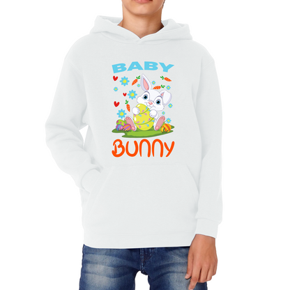 Baby Bunny Cute Little Bunny With Egg Happy Easter Day Kids Hoodie