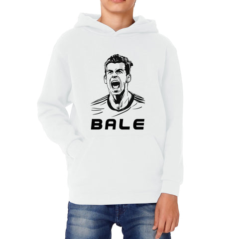 Football Player Retro Style Portrait Soccer Player Welsh Former Professional Footballer Sports Champion Kids Hoodie