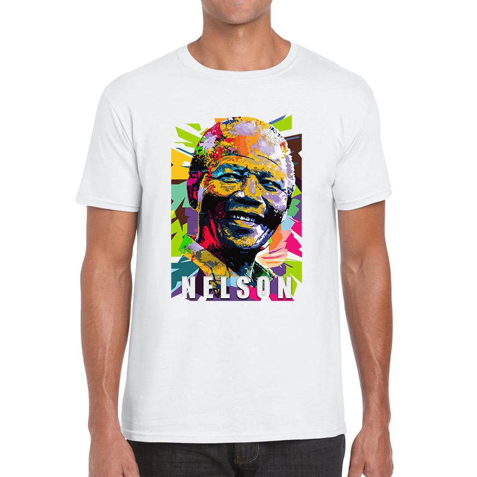 Nelson Mandela African freedom justice Political Leader Former President of South Africa Mens Tee Top