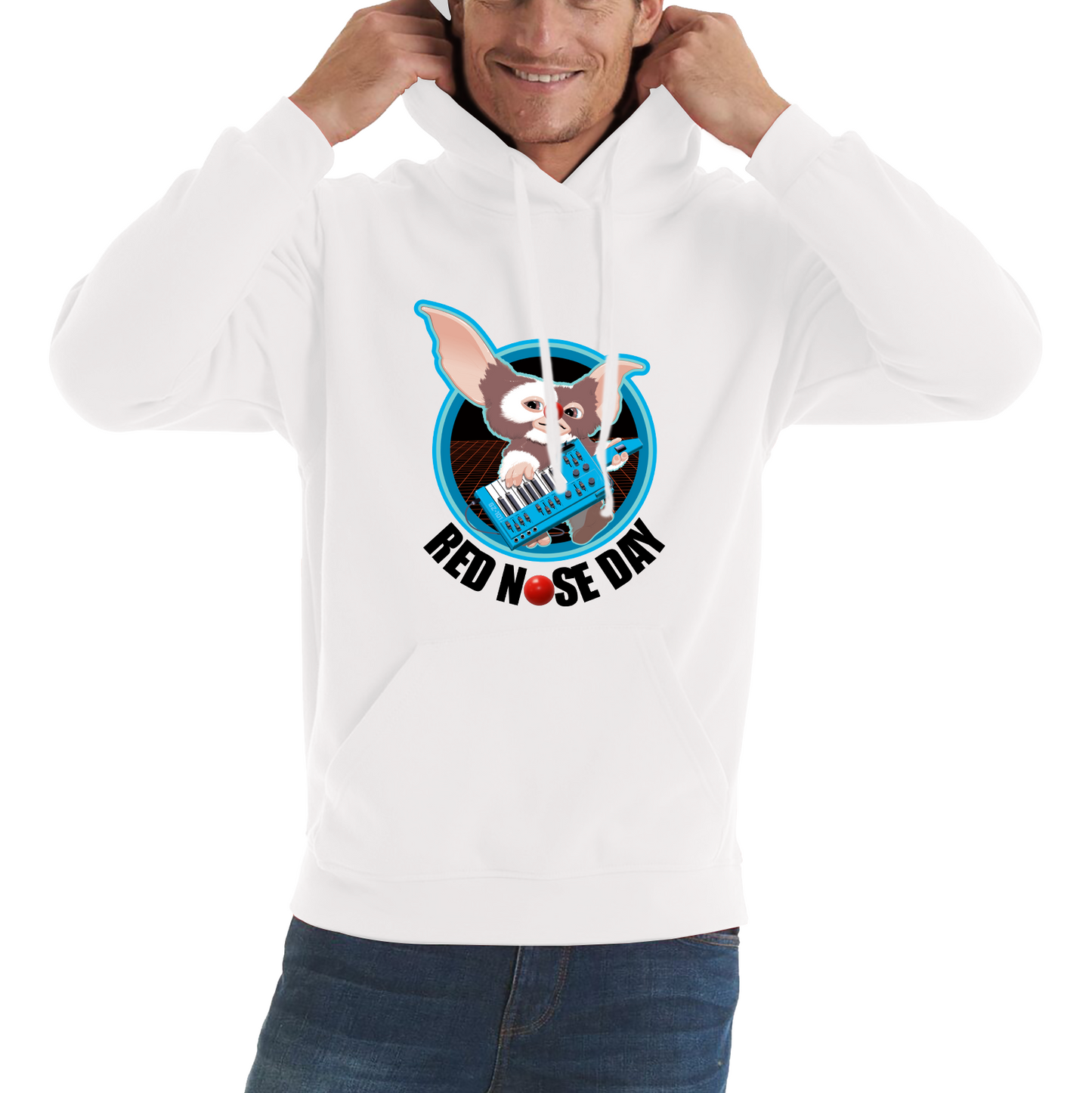 Red Nose Day Gremlins Gizmo Piano Hoodie