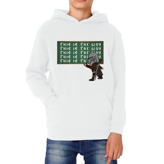 This Is The Way Dadalorian Fight War Warrior With Helmet Funny Gift Kids Hoodie