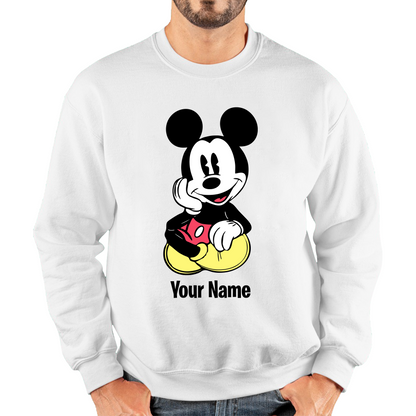 Personalised Disney Mickey Mouse Your Name Cartoon Character Disney World Walt Disney Unisex Sweatshirt