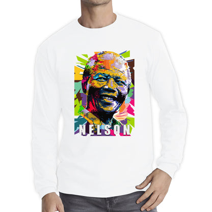 Nelson Mandela African freedom justice Political Leader Former President of South Africa Long Sleeve T Shirt