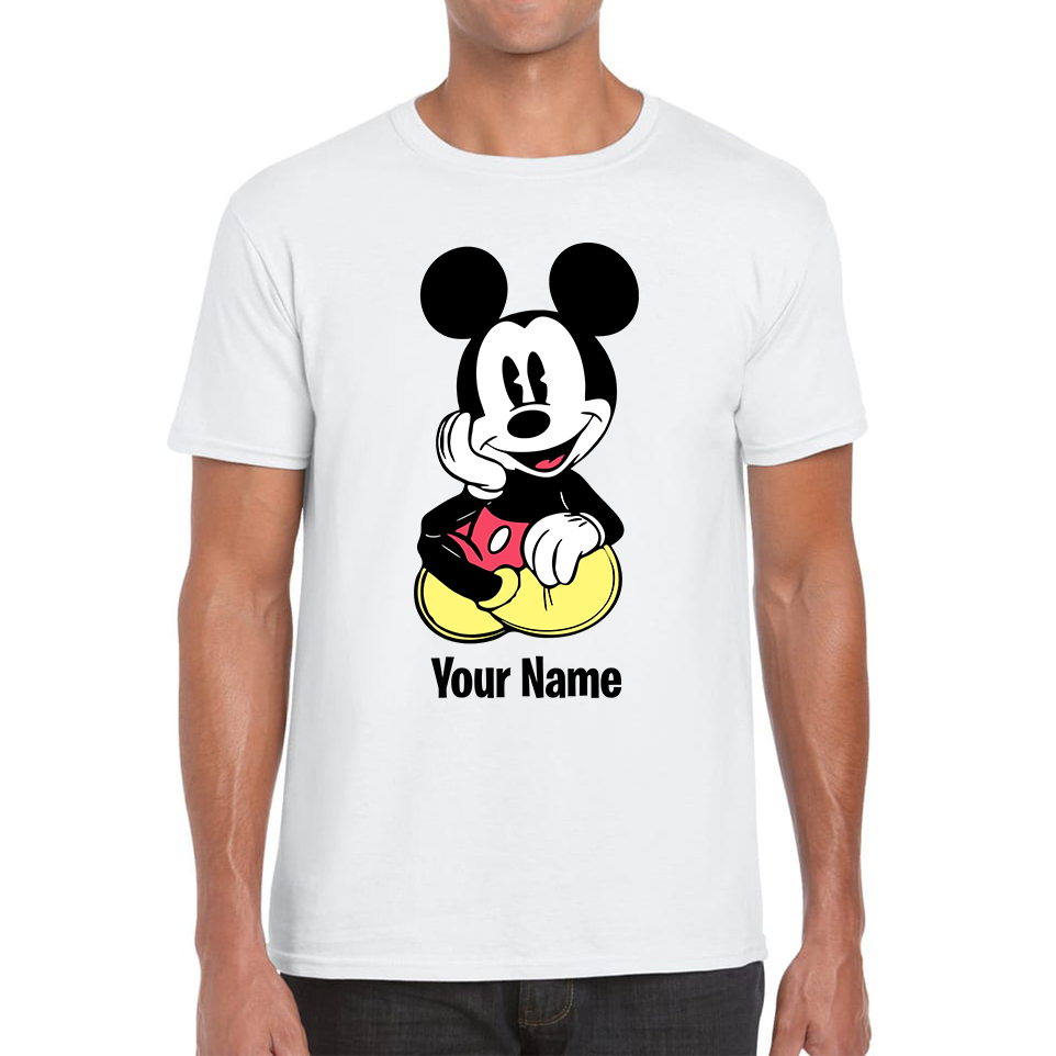 Personalised Disney Mickey Mouse Your Name Cartoon Character Disney World Walt Disney Mens Tee Top