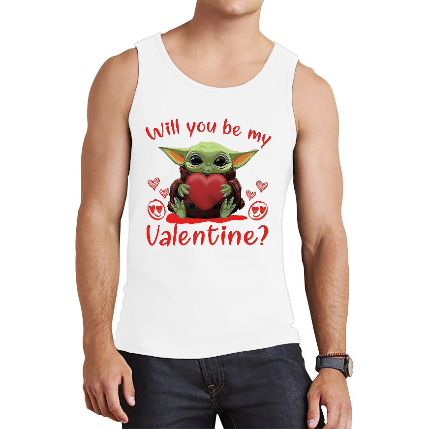 Baby Yoda Will You Be My Valentine Tank Top