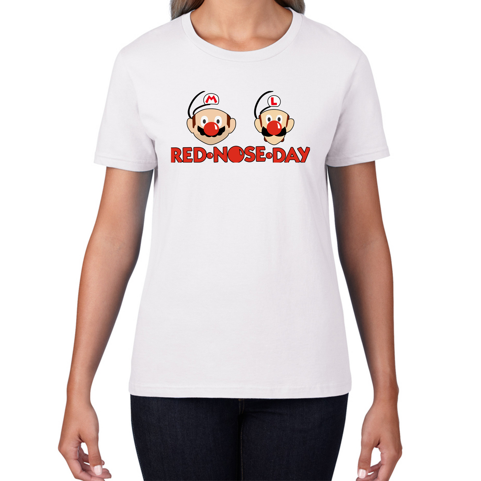 Super Mario Bros Red Nose Day T Shirt