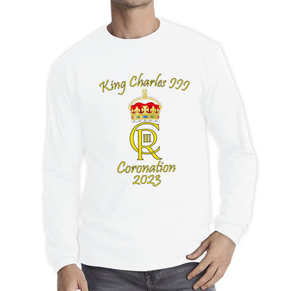 King Charles III Coronation 2023 Royal Crown Royal Cypher God Save The King Union Jack Long Sleeve T Shirt