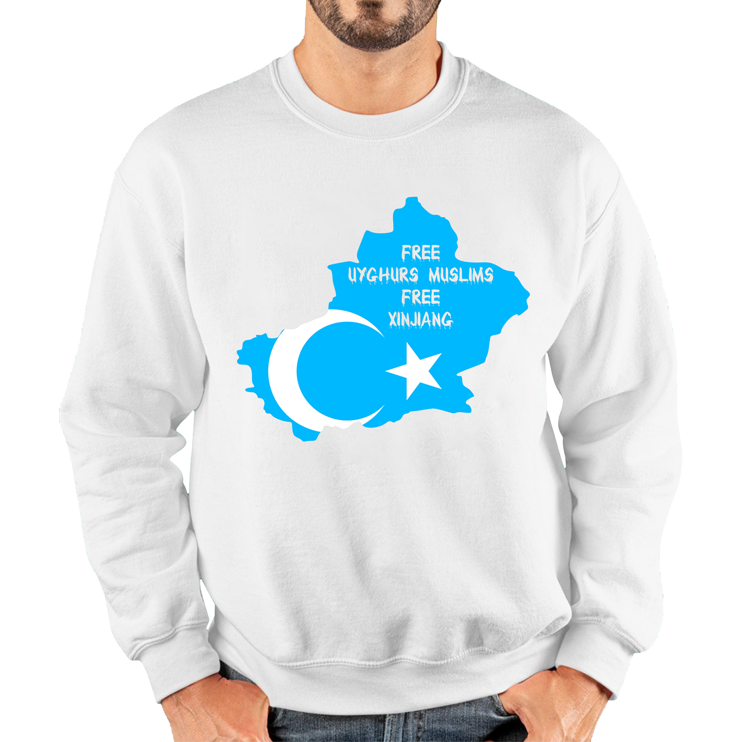 Free Uyghurs Muslims Free Xinjiang Freedom For Uyghurs Turkestan Sweatshirt