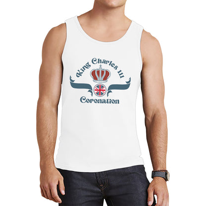 King Charles III Coronation Royal Crown CR III His Majesty Union Jack God Save The King Uk Flag Tank Top