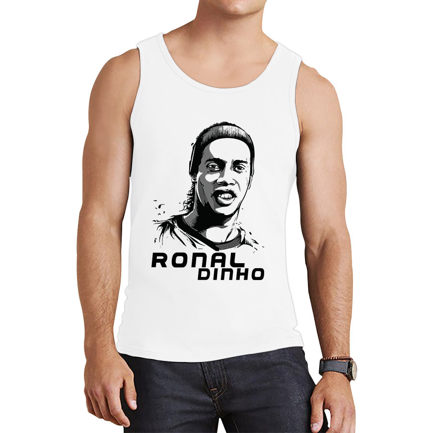 Football Player Retro Style Portrait Brazil Soccer Player Brazilian Retired Professional Footballer Sports Champion Tank Top