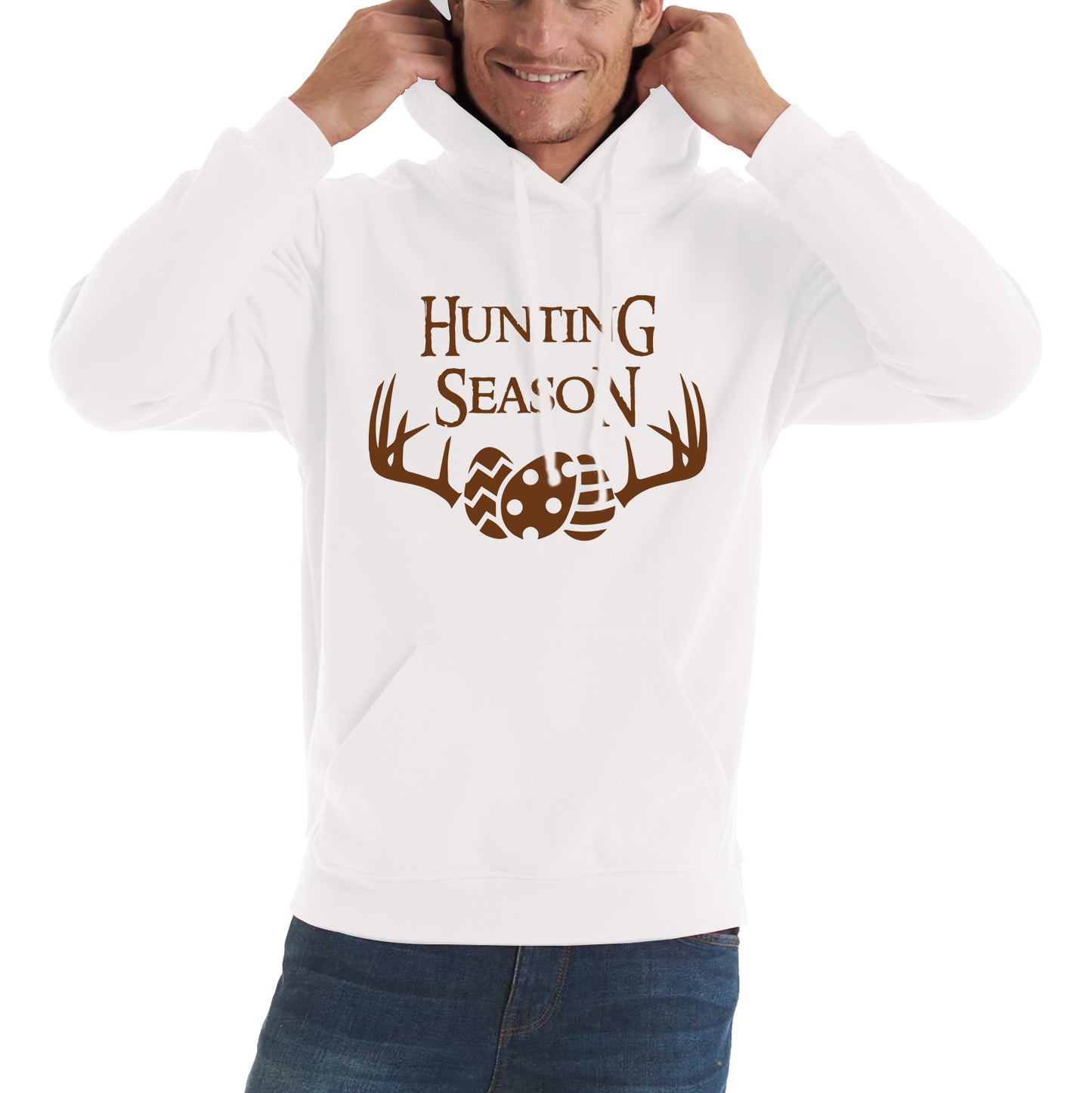 Easter Hunting Season Funny Easter Gift Rabbit Eggs Cute Bunny Deer Hunt Happy Easter Sunday Unisex Hoodie