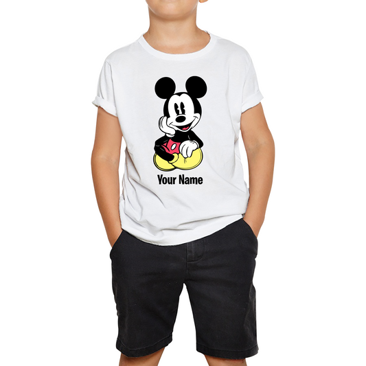 Personalised Disney Mickey Mouse Your Name Cartoon Character Disney World Walt Disney Kids Tee