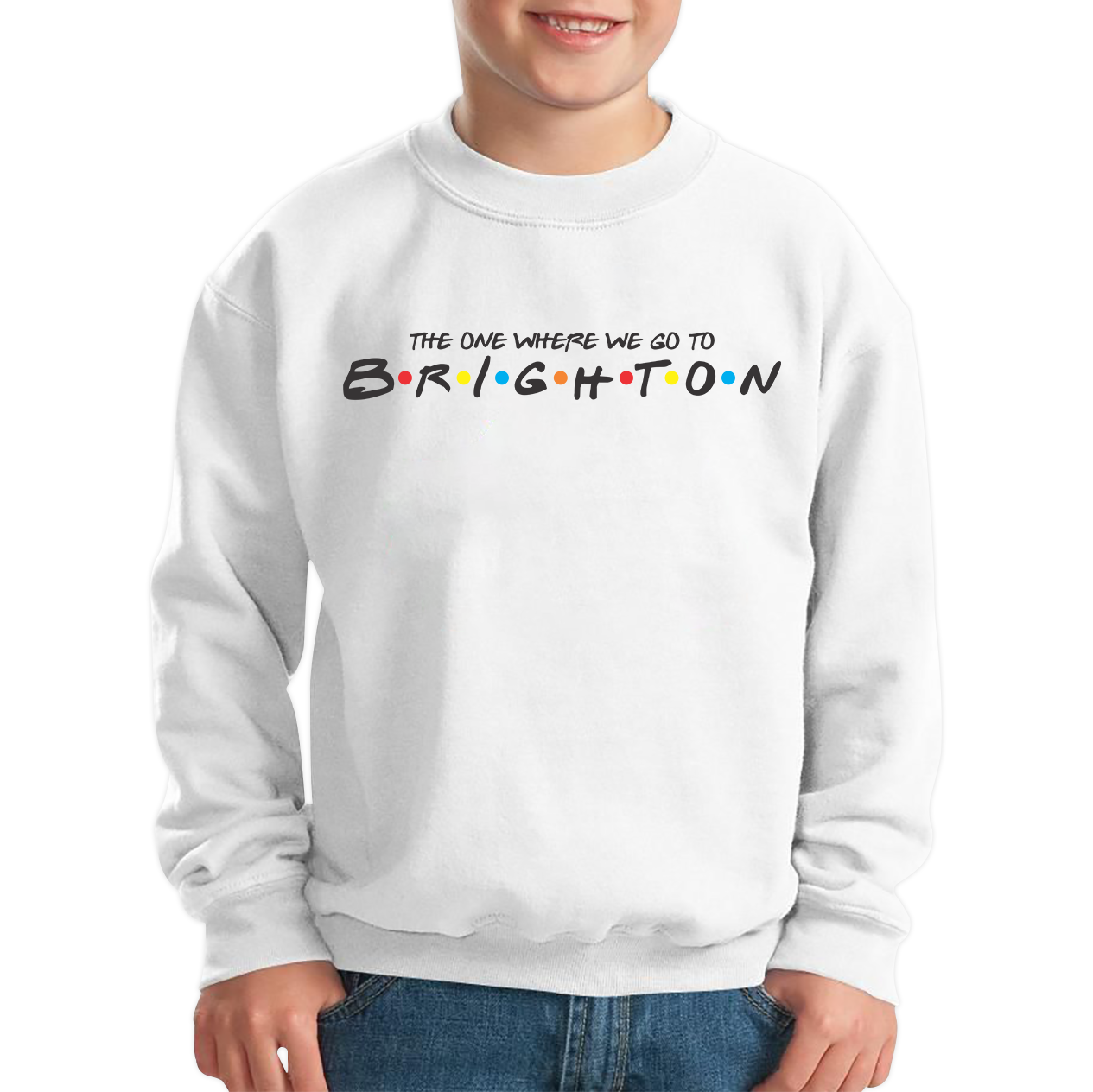 The One Where We Go To Brighton Inspired By Friends Spoof City In England Kids Jumper