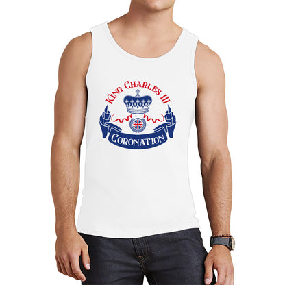 King Charles III Coronation Royal Crown CR III God Save The King Union Jack His Majesty Tank Top